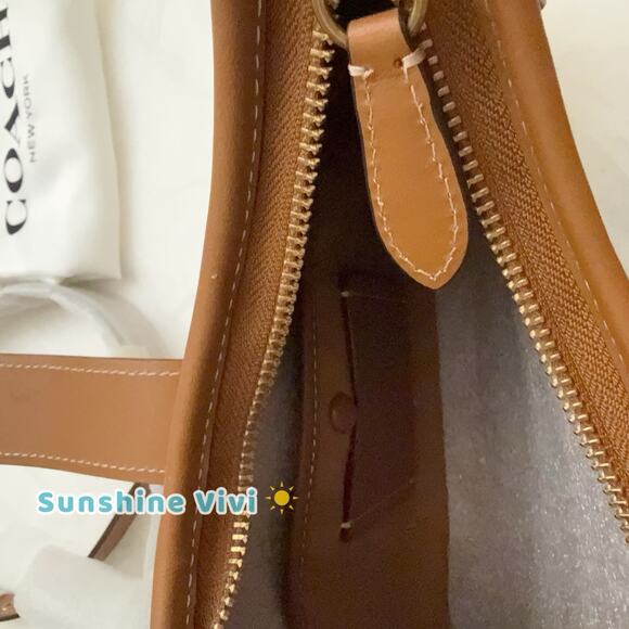 NWT Coach Hamptons Hobo Bag Shoulder Crystal Signature Jacquard Rainbow CCX16 - Picture 5 of 11